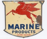 Rare Mobil Socony Marine Products Tin Sign