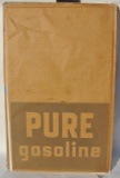 NOS Pure Oil Company Gasoline Tin Price Sign