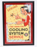 Pontiac Cooling System Service Framed Poster