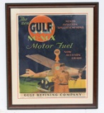 Gulf No-Nox Motor Fuel Framed Poster