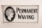 Permanent Waving Porcelain Flange Sign