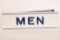Men Rest Room Porcelain Wedge Flange Sign