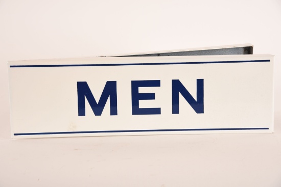 Men Rest Room Porcelain Wedge Flange Sign