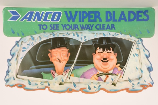 Anco Wiper Blades Laurel & Hardy plastic Sign
