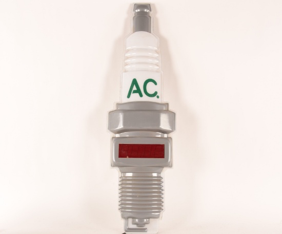 AC Spark Plug Diecut Digital Plastic Clock