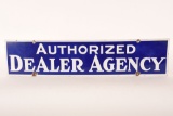 Authorized Dealer Agency Porcelain Sign