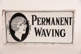 Permanent Waving Porcelain Flange Sign