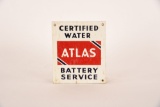 Atlas Certified Water Battery Service Porcelain Sign