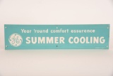 General Electric Summer Cooling Tin Sign