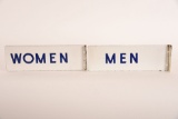Men And Women Porcelain Rest Room Signs