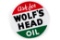 Ask For Wolf's Head Oil Tin Sign NOS