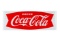 Drink Coca-Cola Fishtail Porcelain Sled Sign