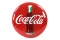 Coca-Cola Porcelain Button Sign With Bottle