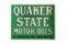 Quaker State Motor Oils Tin Flange Sign