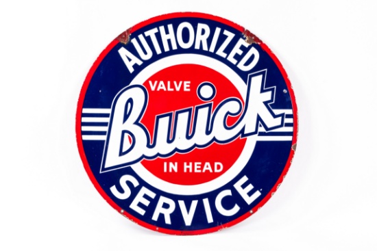 Buick Authorized Service Porcelain Sign