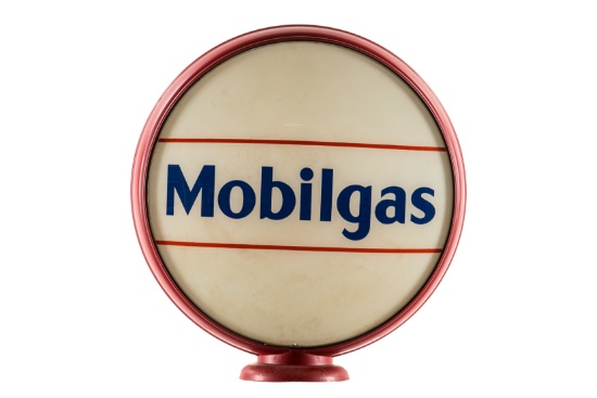 2 Mobilgas Script 16.5" Lenses In A Metal Body
