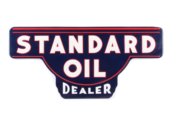 Standard Oil Dealer Porcelain Sign Restored
