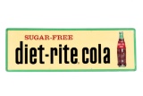 Sugar Free Diet-Rite Cola Horizontal Tin Sign