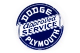 Dodge Plymouth Approved Service Porcelain Sign