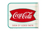 Coca-Cola Fishtail Tin Flange Sign