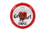 Great Heart Coal Porcelain Faced Thermometer