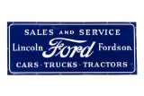 Lincoln Ford Fordson Sales Service Porcelain Sign