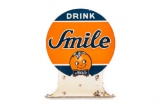 Drink Smile Soda Vertical Tin Flange Sign