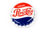 Drink Pepsi-Cola Bottle Cap Porcelain Sign