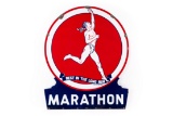 Marathon Best In The Long Run Porcelain Sign