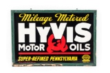 Hyvis Motor Oil Mileage Metered Tin Sign