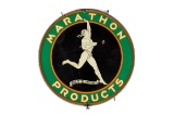 Marathon Products Running Man Porcelain Sign
