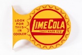 Lime Cola Embossed Tin Flange Sign