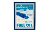 Socony Clean-Even Burning Fuel Oil Framed Poster