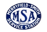 MSA Official Service Station Porcelain Sign