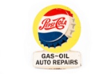 Pepsi-Cola Gas Oil Auto Repairs Tin Sign
