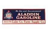 Aladdin Gasoline Horizontal Tin Sign