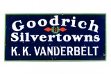Goodrich Silvertowns K.K Vanderbelt Porcelain Sign
