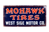 Mohawk Tires West Side Motor Co. Porcelain Sign