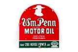 William Penn Motor Oil Porcelain Tombstone Sign