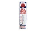 Red Crown Gasoline Porcelain Thermometer Sign