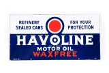 Havoline Waxfree Motor Oil Porcelain Sign