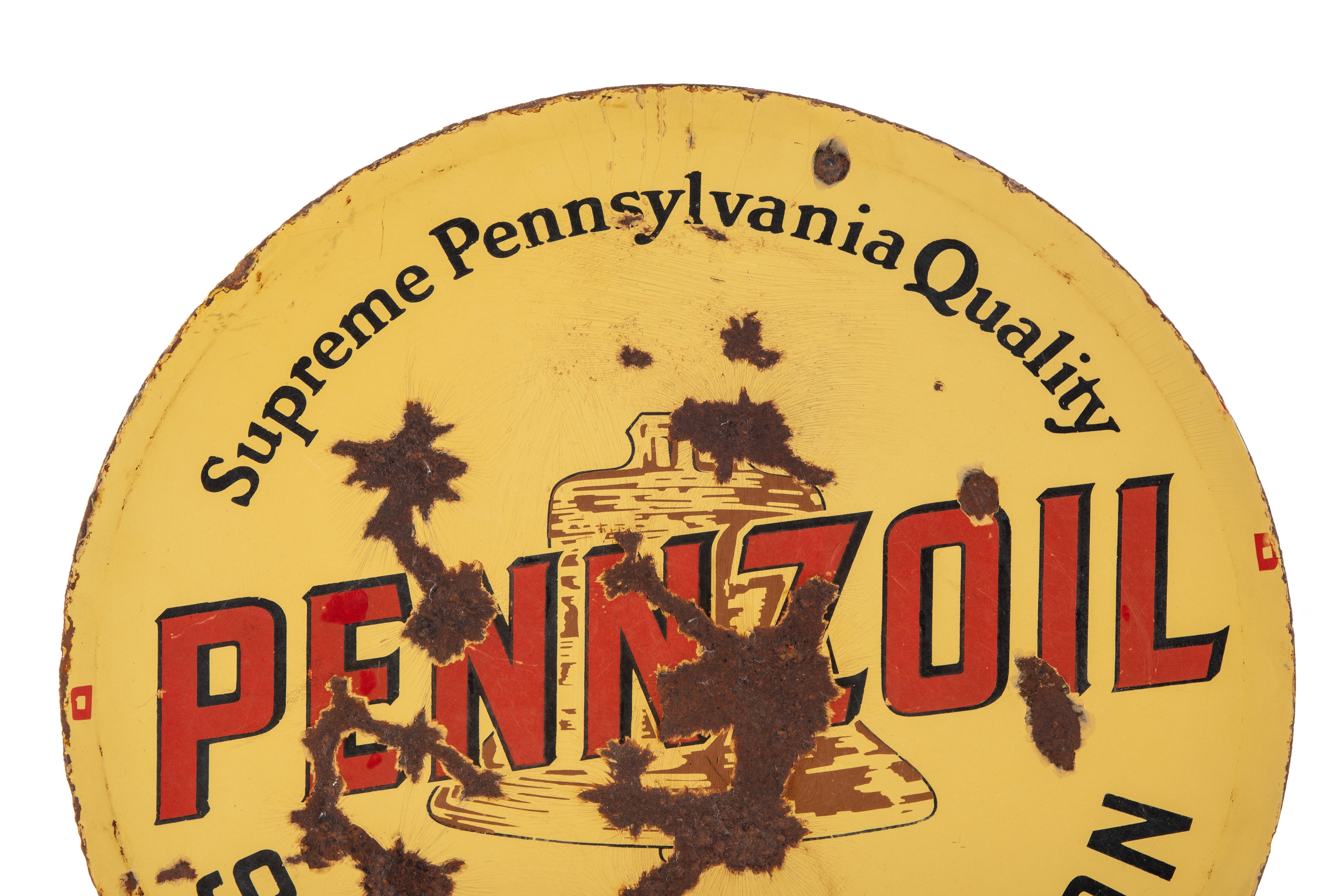 Pennzoil Safe Lubrication Porcelain Curb Sign | Proxibid