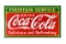 Drink Coca-Cola Fountain Service Porcelain Sign