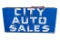 City Auto Sales Porcelain Neon Dealership Sign