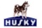 Husky Figural Topped Porcelain Sign