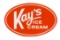 Kay's Ice Cream Oval Tin Sign