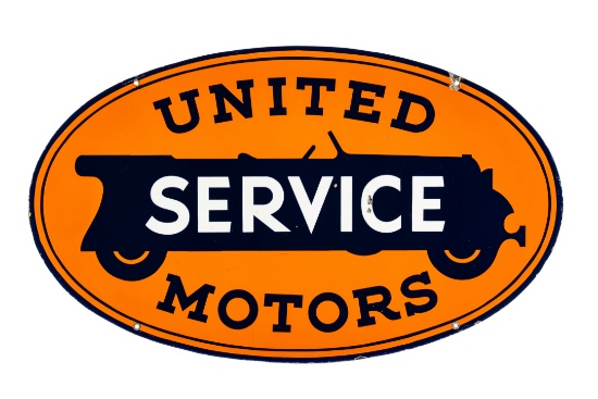 United Motors Service Porcelain Sign