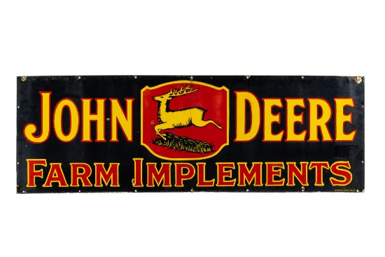 John Deere Porcelain Sign 3 Legged