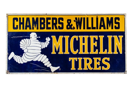 Michelin Tire Horizontal Porcelain Sign