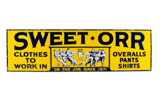 Sweet-Orr Horizontal Porcelain Sign
